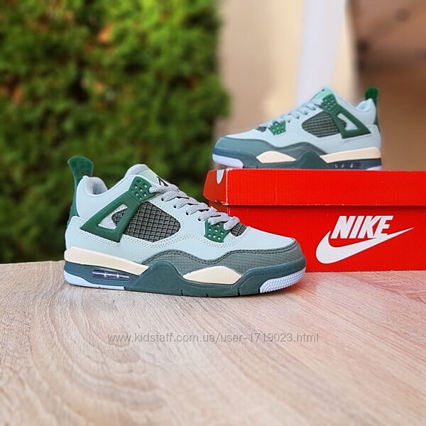 Nike AIR Jordan 4 Retro бірюзові кросівки жіночі найк аір джордан кроссовки
