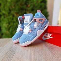 Nike AIR Jordan 4 Retro блакитні кросівки жіночі найк аир джордан кроссовки