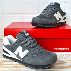 New Balance 574 Gray White сірі з білим кросівки жіночі нью беленс кроссовк