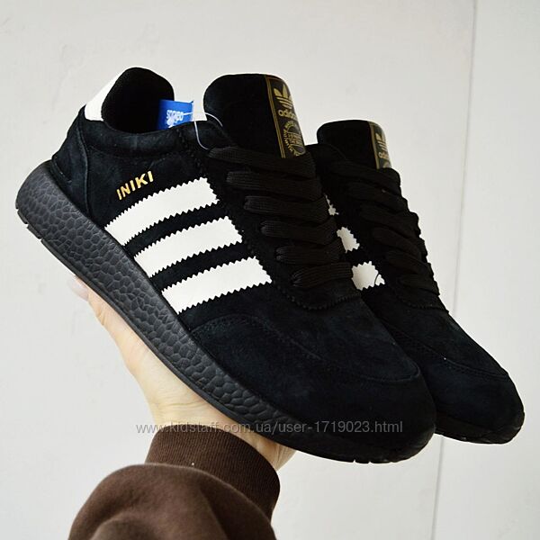 Adidas INIKI Black White чорні з білим кросівки чоловічі адідас адидас крос