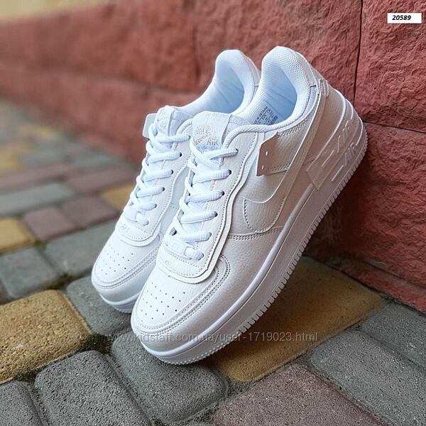 Nike Air Force 1 Shadow білі кросівки жіночі найк аір форс кроссовки