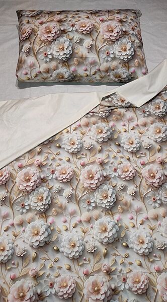 Постільні комплекти з турецького ранфорсу  5d  - мальви, 100 бавовна