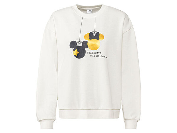 Світшот з начосом для жінки Disney Mickey Mouse 392933 білий