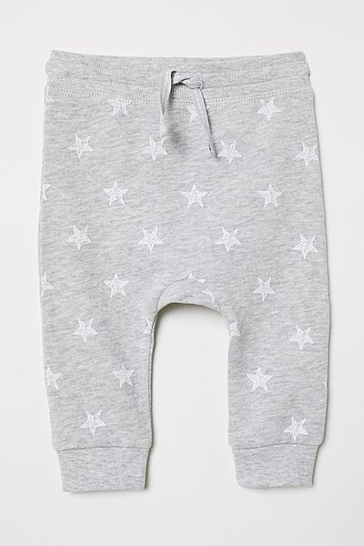 Спортивні штани джоггери з начосом для хлопчика H&M 0633785-003 сірий