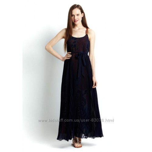 Плиссированный шифоновый макси сарафан