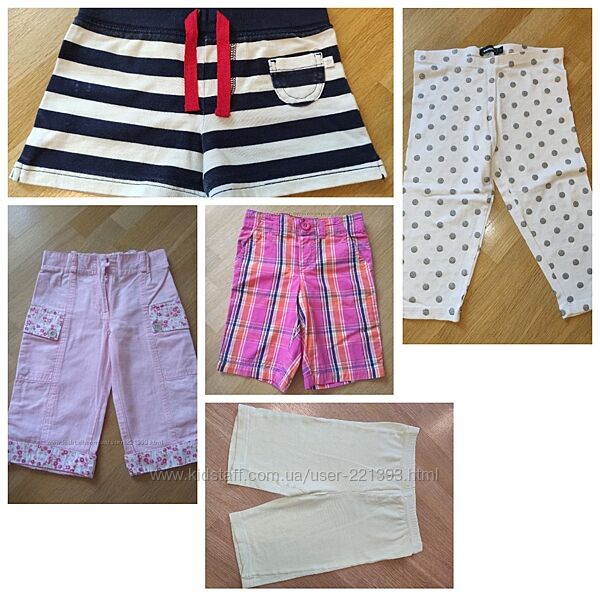 Бриджи, шорты на 4-7 лет