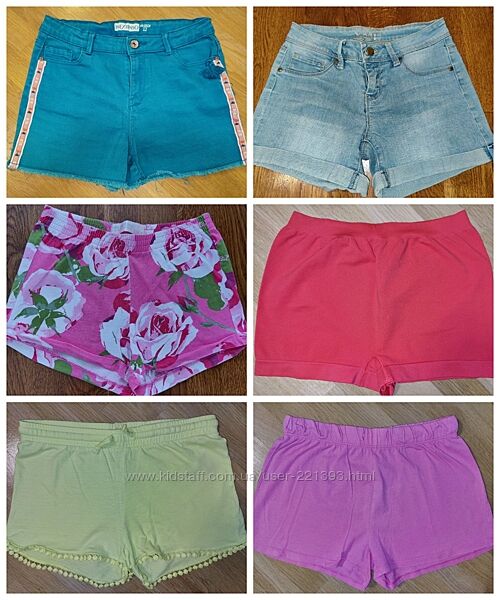 Шорти на 10-12 років, джинс, бавовна, стрейч 