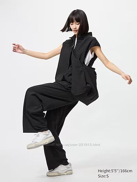 Штани ultra stretch airism захист від ультрафіолету широкий крій uniqlo