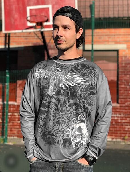 Чоловічий лонгслів з довгим рукавом у стилі Streetwear / Rock