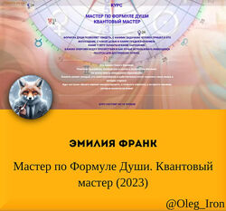  Эмилия Франк  Мастер по Формуле Души. Квантовый мастер 2023
