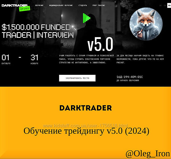  Dark Trader   Обучение трейдингу v5.0 2024 плюс бонус по смартмани