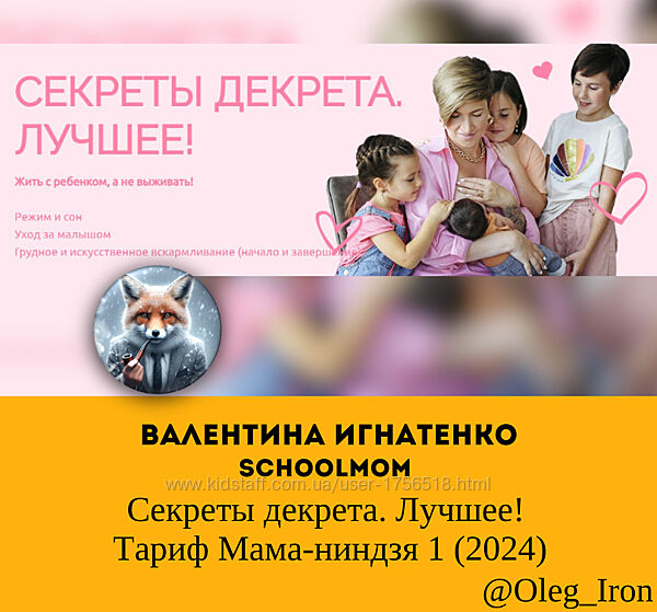Валентина Игнатенко Секреты декрета. Лучшее Тариф Мама-ниндзя 1 2024