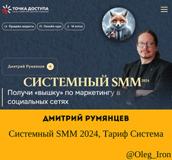 Системный SMM 2024. Тариф Система Дмитрий Румянцев
