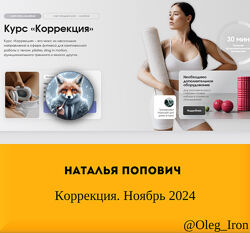 Коррекция. Ноябрь 2024 Наталья Попович  