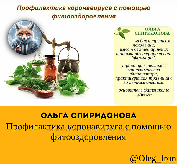 Профилактика коронавируса с помощью фитооздоровления Ольга Спиридонова