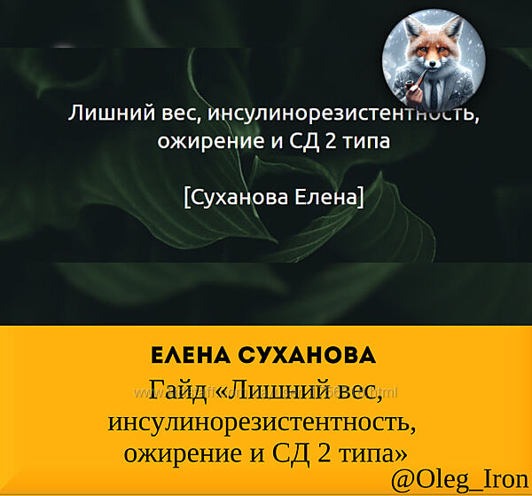 Елена Суханова Гайд Лишний вес, инсулинорезистентность, ожирение и СД 2 