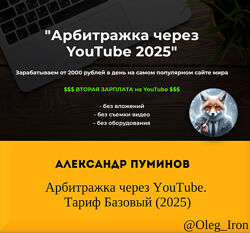 Александр Пуминов Арбитражка через YouTube. Тариф Базовый 2025