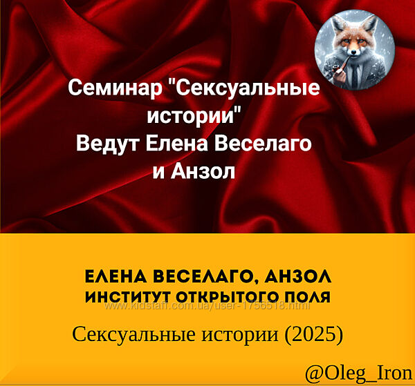 Елена Веселаго, Анзол Институт Открытого поля Сексуальные истории 2025