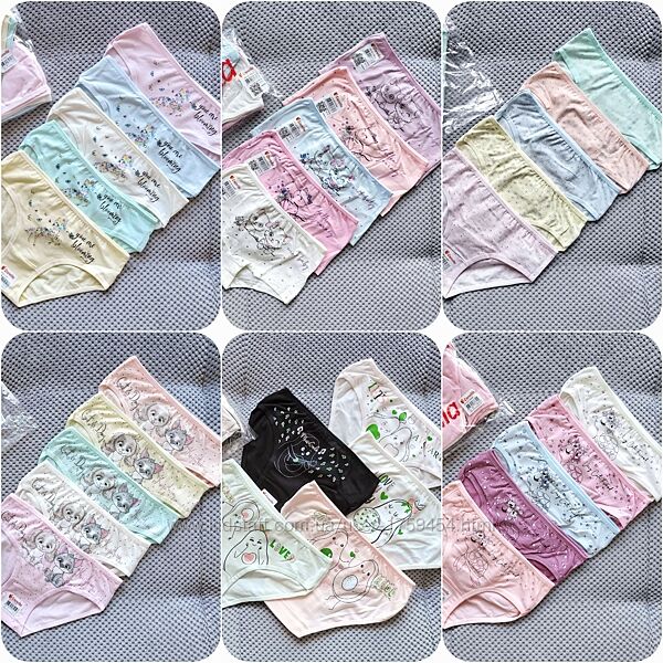 Трусики donella набір 5шт, труси, комплект трусиков, сліпи на 4/5р. турція