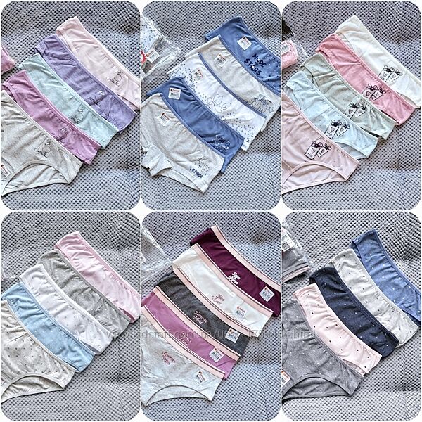 Набір трусиків 5шт, труси підліткові на 12-13р. трусы donella турция