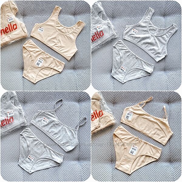 Базовий комплект donella топ і трусики на 6-13р. , набір труси топік турція