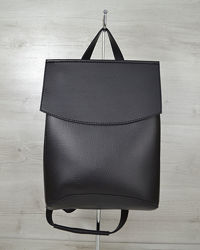 Жіночий рюкзак сумка рюкзак трансформер черний рюкзак чорный рюкзак діловий