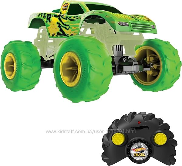 Hot Wheels Monster Trucks RC 115 Scale Gunkster світиться Хот Вілс
