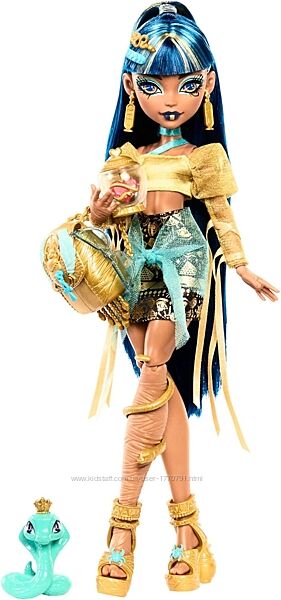 Monster High Cleo De Nile Doll in Golden Blousе Клео з вихованцем