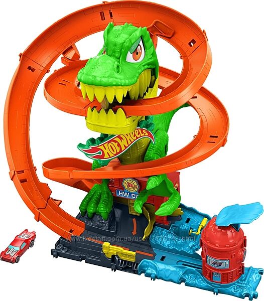  Hot Wheels City T-Rex Blaze Battle Атака вогняного Ті-Рекса