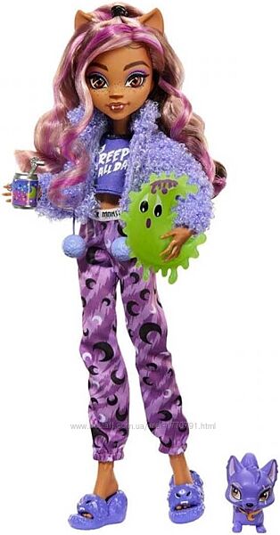 Monster High Party Clawdeen Wolf HKY67 Монстер Хай Клоді Піжамна вечірка