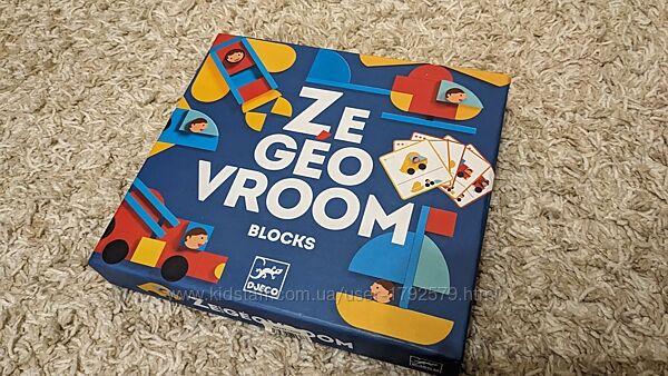 Ze geo vroom набір дерев´яних геометричних фігур, дерево конструктор