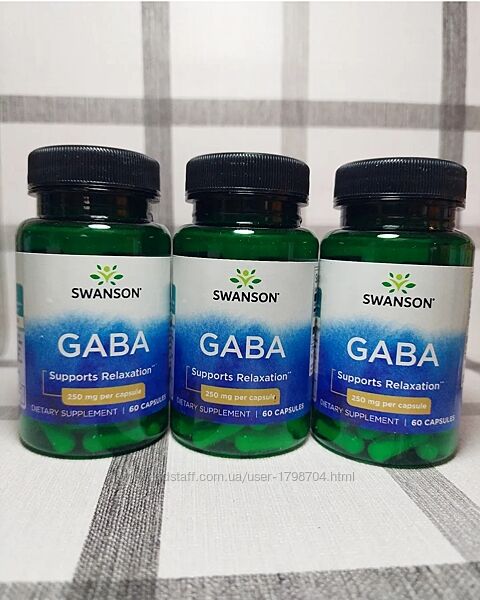 Swanson, Gaba, 250 мг, 60 капсул
