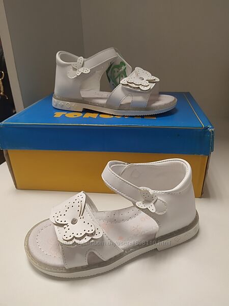 Нарядные белые босоножки для девочки 26-31р.