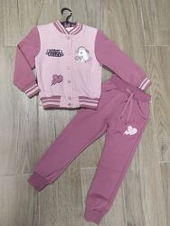 Спортивный костюм для девочки. Бомбер штаны. 5-7лет