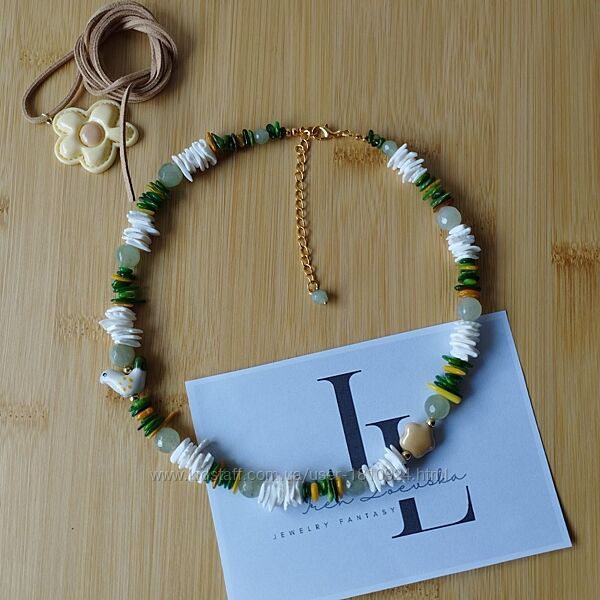 Украшение колье чокер ручной работы, чокер из натуральных камней Handmade