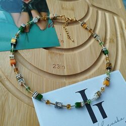 Украшение чокер колье имитац coeur de lion ручной работы бижутерия handmade