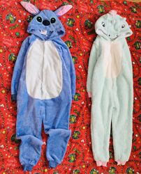 8-9 рок Disney. Флісовий кігурумі Одноріг та Стіч. Супер - тепла піжама . м