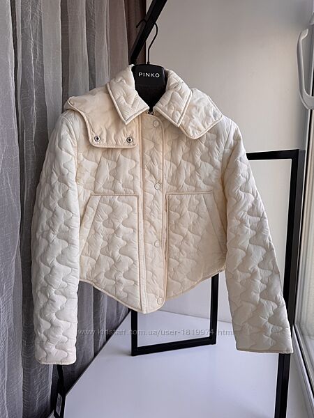 Демісезонна куртка Пінко бежевого молочного кольору Pinko 104039-A23Q Z12 О