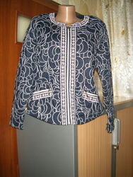 Стеганный укороченный пиджак на молнии, размер 18 - XL - 52