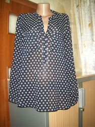 Легкая шифоновая блуза в яркий принт, размер XL - 18 - 52