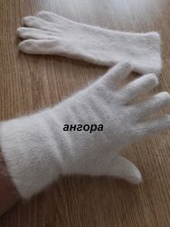 Теплые ангоровые перчатки