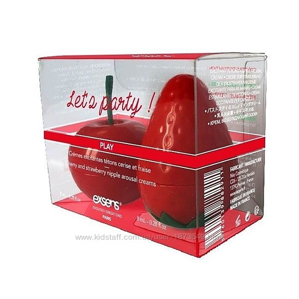 Набор возбуждающих кремов для сосков EXSENS Lets Party 2х8 мл, съедобные