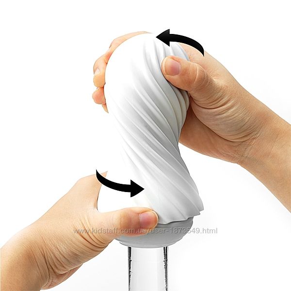 Мастурбатор Tenga FLEX Silky White можно скручивать и менять интенсивность