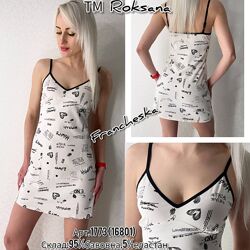 Нічна сорочка на бретельках DREAMY HEARTS Roksana 