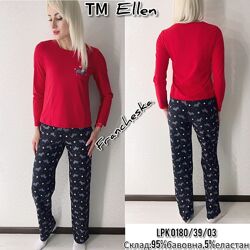 Жіноча бавовняна піжама зі штанами TM Ellen LPK0180/39/03