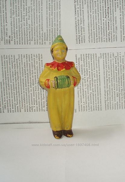 Раритет игрушка клоун с гармошкой арлекин резина СССР 50-е гг