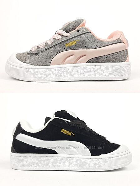 Новинка Жіночі Кросівки Puma Suede XL Crush Preserves / Black White / Grey 