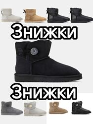 Знижки Жіночі Уггі UGG Bailey Button Mini Натуральна Замша Шкіра Вовна