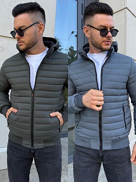 Чоловіча Куртка Демісезон з Капюшоном Осінь Весна