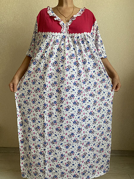 Батали нічна сорочка, трикотажна,100хлопок, узбекистан. р.58-64 якість